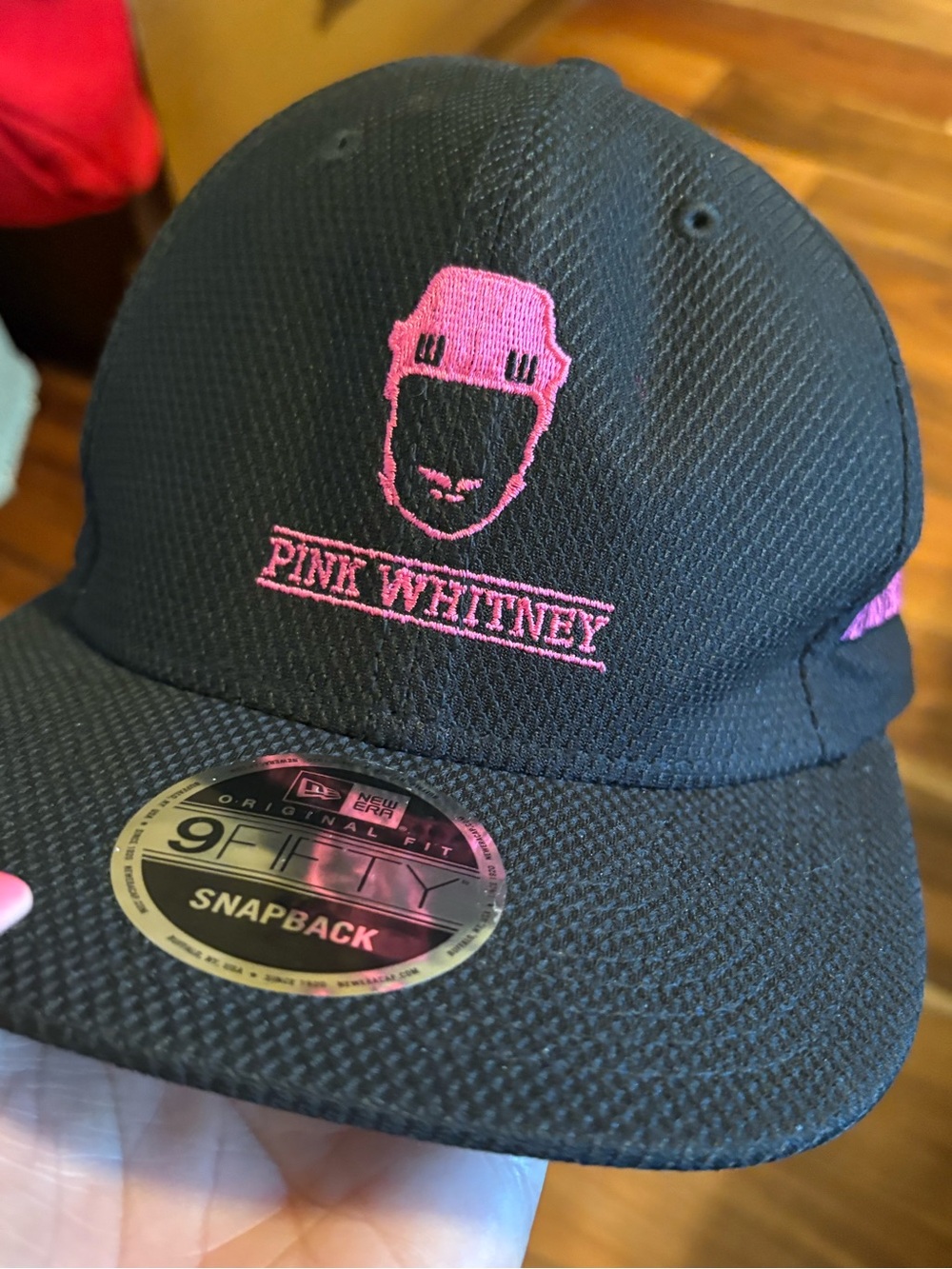 Pink Whitney New Era 9FIFTY Snapback Hat Black‎ Pink Barstool Sports Cap